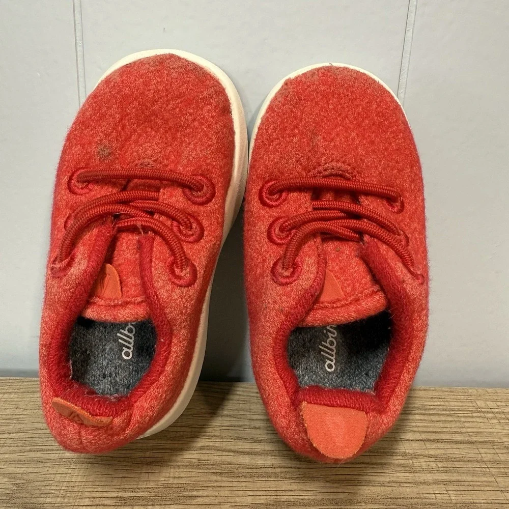Allbirds Smallbirds Toddler Wool Runner Sneaker SMB‎ |T5 Deep Red Comfy Washable